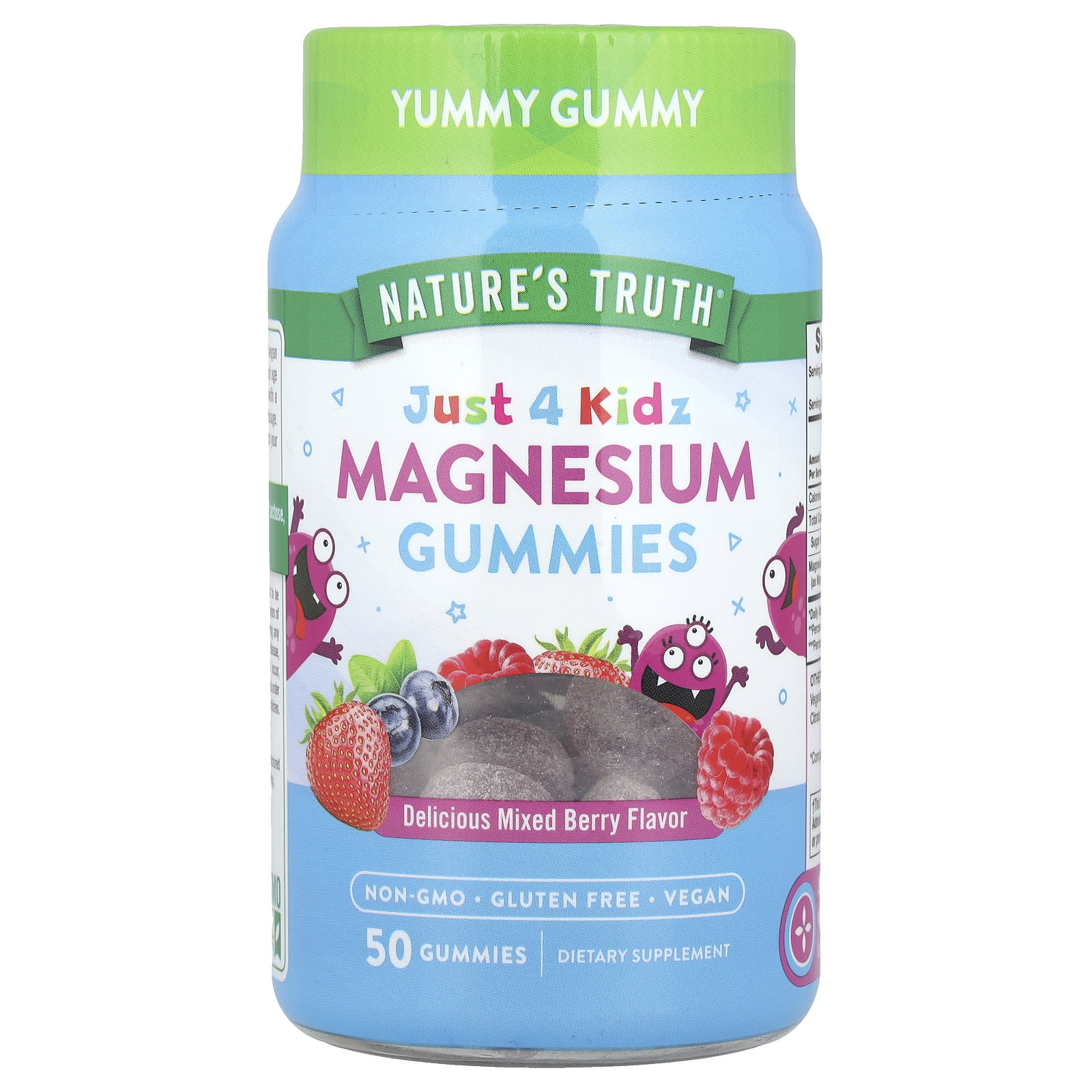 Nature S Truth, Just 4 Kidz, Magnesium Gummies, Delicious Mixed Berry, 50 Gummies
Nature S Truth, Just 4 Kidz, Magnesium Gummies, Delicious Mixed Berry, 50 Gummies