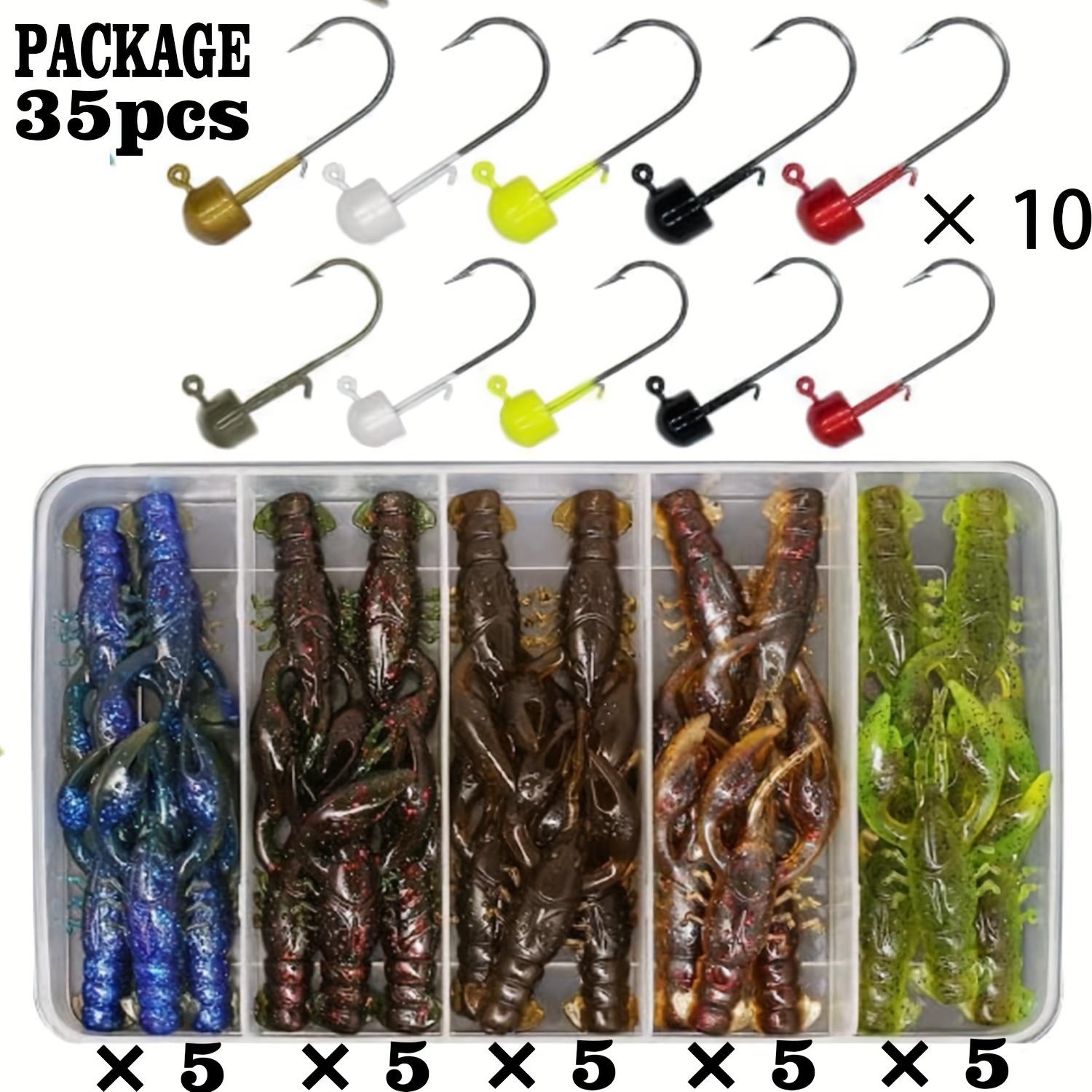 Рыболовный комплект Ned Rig с мягкими пластиковыми червями, приманками, пескарями, раками, грибами - ПВХ-приманки для окуня, форели, щуки - разные цвета, в упаковке 1 Set разноцветный
Рыболовный комплект Ned Rig с мягкими пластиковыми червями, приманками, пескарями, раками, грибами - ПВХ-приманки для окуня, форели, щуки - разные цвета, в упаковке 1 Set разноцветный