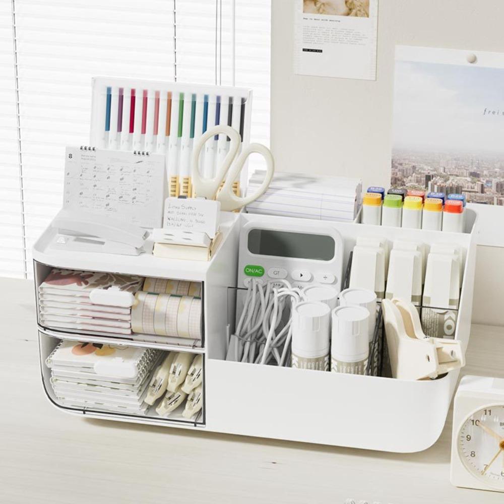 with Drawers Desktop Storage Organizer Pen Holder Cosmetics Organizer Desktop Storage Box Bathroom білий
with Drawers Desktop Storage Organizer Pen Holder Cosmetics Organizer Desktop Storage Box Bathroom білий