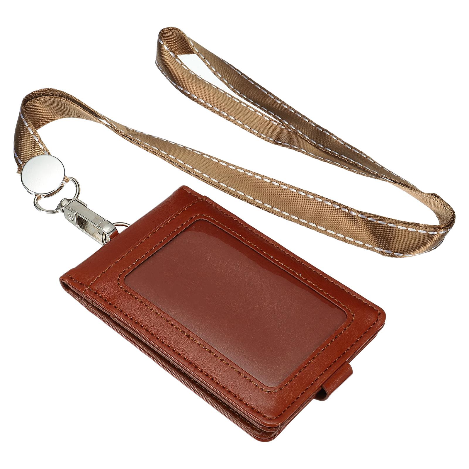 1Pcs PU Leather ID Badge Holder with Detachable Neck Lanyard Set Folded Credit Holder with 1 Clear Window 4 Card Slot for Office коричневий
1Pcs PU Leather ID Badge Holder with Detachable Neck Lanyard Set Folded Credit Holder with 1 Clear Window 4 Card Slot for Office коричневий