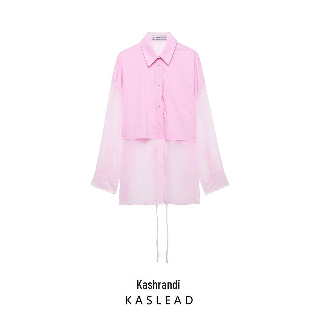 2025 Spring Women s Fashion Transparent Spliced Loose Shirt - European & American Style Extra Small
2025 Spring Women s Fashion Transparent Spliced Loose Shirt - European & American Style Extra Small