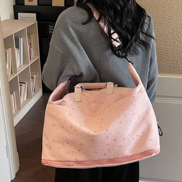 Star and moon printing large-capacity travel bag women s fitness bag рожевий
Star and moon printing large-capacity travel bag women s fitness bag рожевий