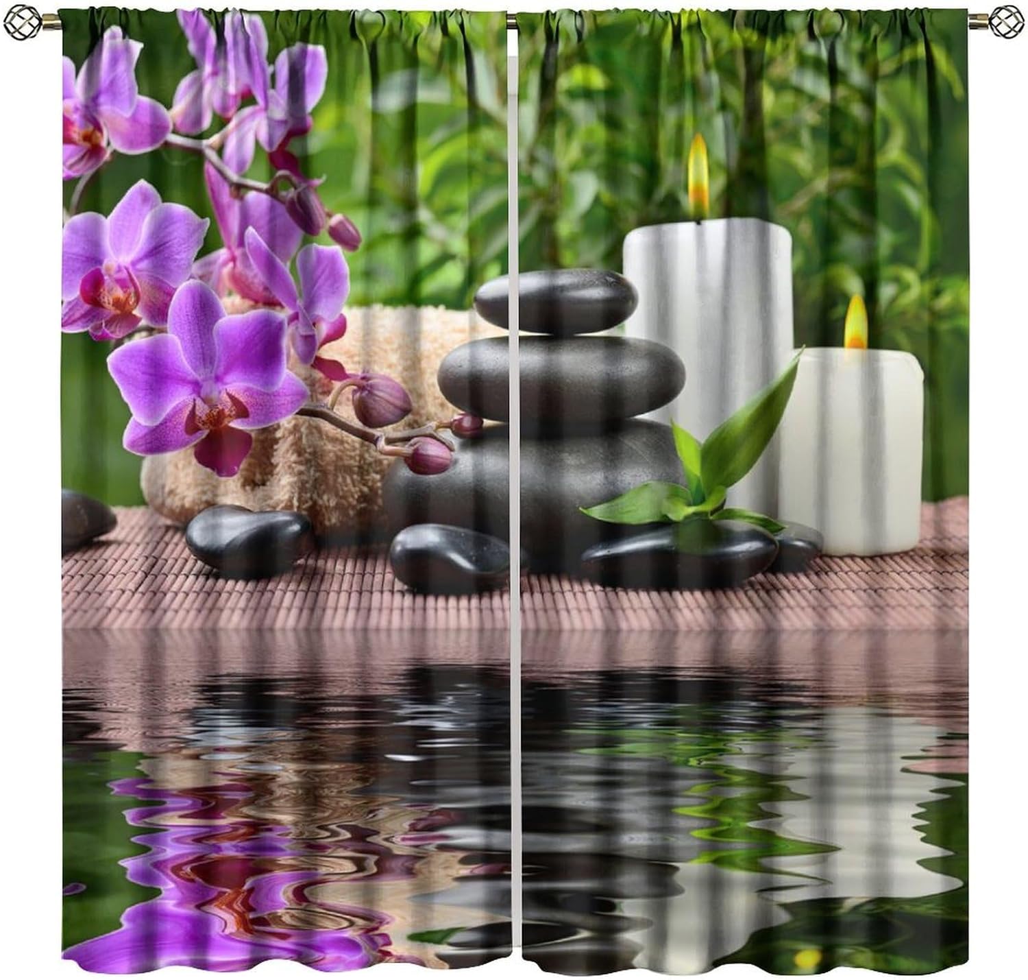 Zen Spa Curtains Asian Japanese Floral Purple Flower Nature Window Drapes Living Room Bedroom Light Blocking Made Of Polyester Great Treatment W100*H70(CM)-Rod Pocket&1PCS
Zen Spa Curtains Asian Japanese Floral Purple Flower Nature Window Drapes Living Room Bedroom Light Blocking Made Of Polyester Great Treatment W100*H70(CM)-Rod Pocket&1PCS
