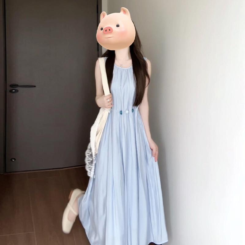 Women s French Blue Sleeveless Vest Dress, Summer 2026, Waist-Cinched Long Style XXL 65/70kg
Women s French Blue Sleeveless Vest Dress, Summer 2026, Waist-Cinched Long Style XXL 65/70kg