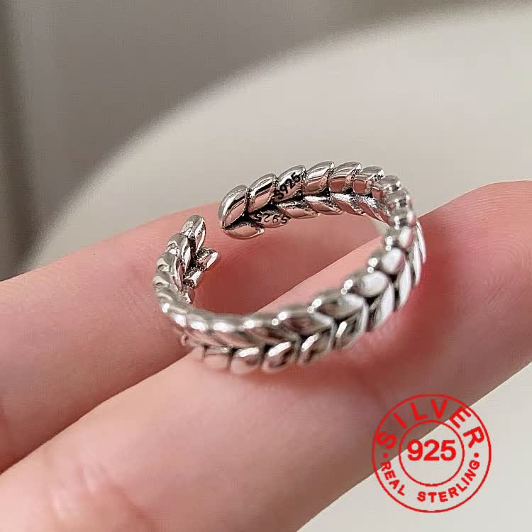 925 Sterling Silver Simple Ring For Women Fine Jewelry Finger Adjustable Open Vintage Plant Ring For Party Birthday Gift resizable
925 Sterling Silver Simple Ring For Women Fine Jewelry Finger Adjustable Open Vintage Plant Ring For Party Birthday Gift resizable