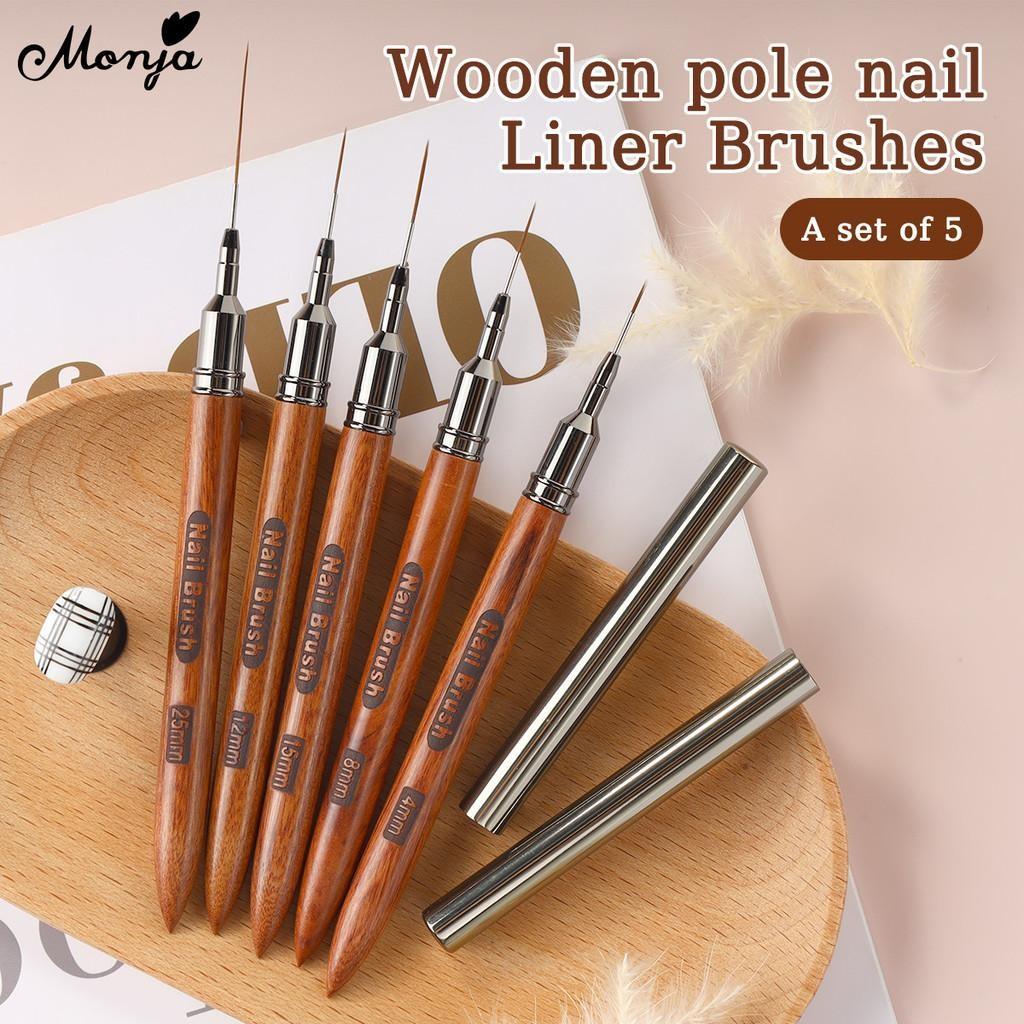 Monja 5Pcs Nail Art Liner Brushes Set UV Gel Polish Drawing Painting Flower Line Brush Striping Pen DIY Manicure Design Tools Brown Wooden Handle коричневий
Monja 5Pcs Nail Art Liner Brushes Set UV Gel Polish Drawing Painting Flower Line Brush Striping Pen DIY Manicure Design Tools Brown Wooden Handle коричневий
