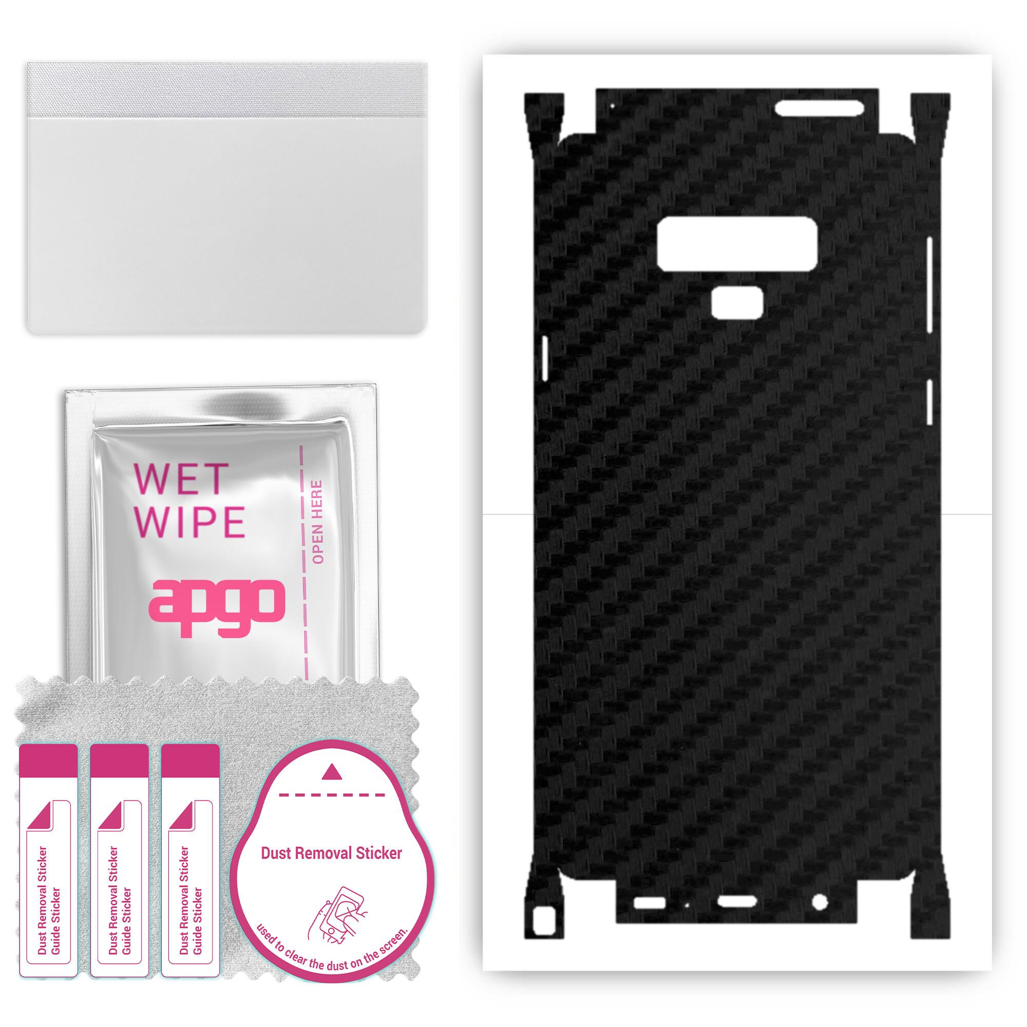 apgo Protective Skin Sticker for the back+sides compatible with Samsung Galaxy Note 9, Full Wrap Film, Foil, Vinyl - Pattern Carbon Black
apgo Protective Skin Sticker for the back+sides compatible with Samsung Galaxy Note 9, Full Wrap Film, Foil, Vinyl - Pattern Carbon Black