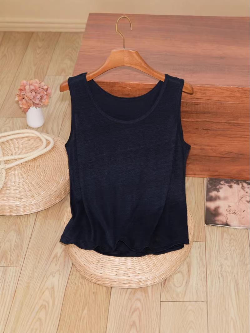 2026 Plus Size Round Neck Hemp Camisole - Sleeveless Solid Color Summer Top
2026 Plus Size Round Neck Hemp Camisole - Sleeveless Solid Color Summer Top