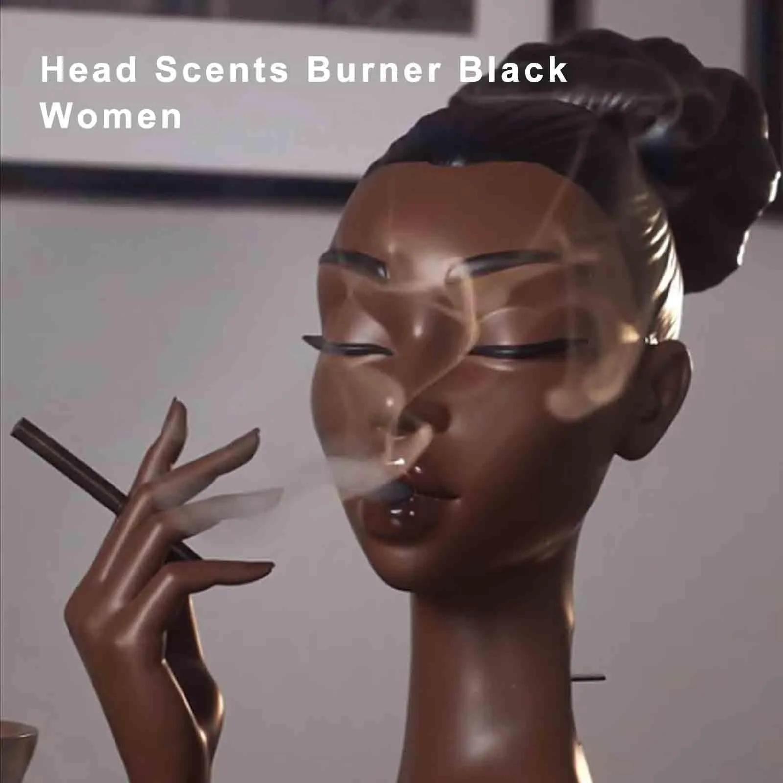 Black Woman Head Incense Burner - Headscents Airflow Statue, Decorative Smoke Incense Holder
Black Woman Head Incense Burner - Headscents Airflow Statue, Decorative Smoke Incense Holder