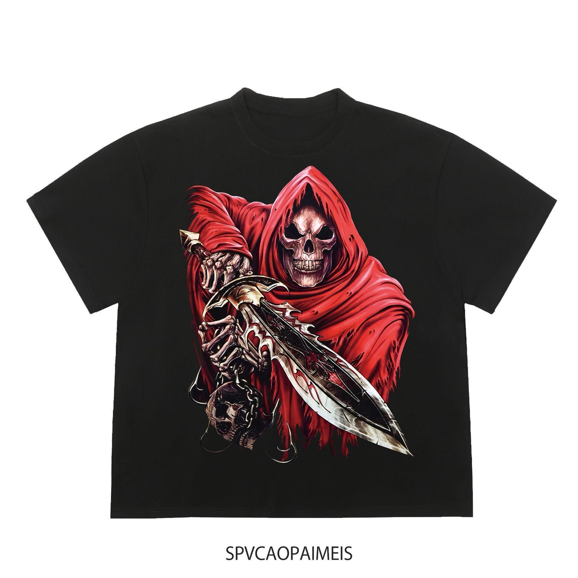 New Summer Korean Version Printed Instagram Skull Tshirt for Men Trendy and Cool Thin Round Neck Short Sleeve 4XL
New Summer Korean Version Printed Instagram Skull Tshirt for Men Trendy and Cool Thin Round Neck Short Sleeve 4XL