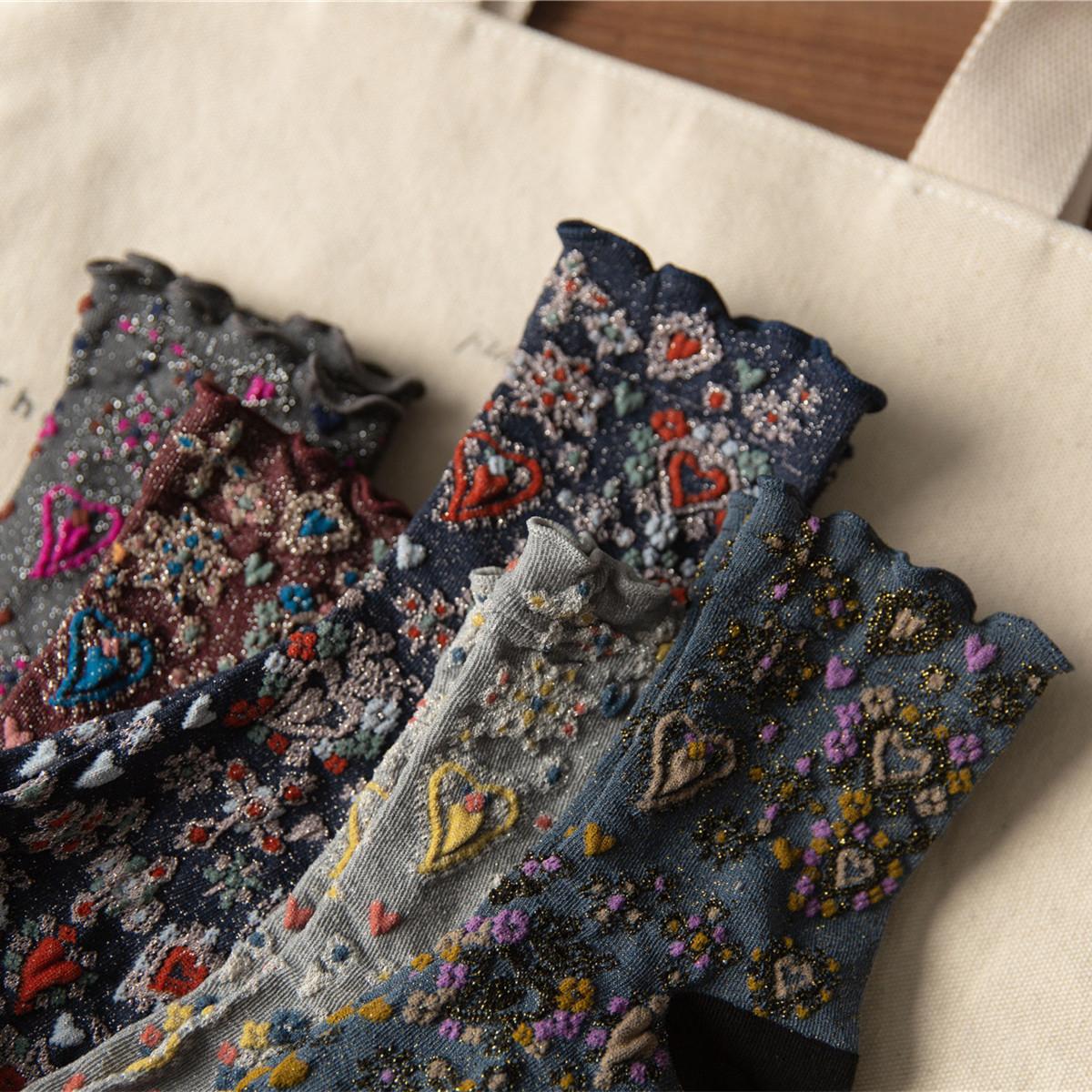Harajuku Retro Women Socks Japanese Style Kawaii Cute Ruffle Socks Women Ethnic Style Embroidery Vintage Fashion Long Socks Sox EUR 34-39
Harajuku Retro Women Socks Japanese Style Kawaii Cute Ruffle Socks Women Ethnic Style Embroidery Vintage Fashion Long Socks Sox EUR 34-39