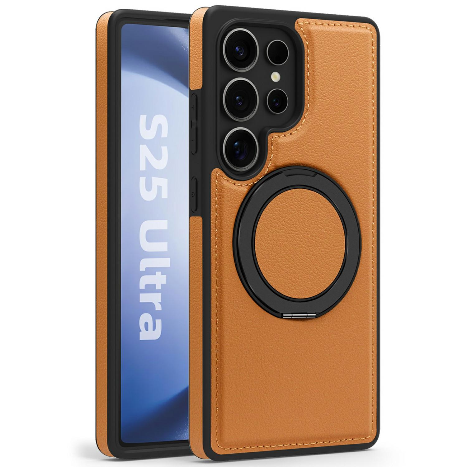 For Samsung Galaxy S25 Ultra Magnetic Case Rotate Ring Kickstand PU Leather+PC+TPU Back Cover Grey
For Samsung Galaxy S25 Ultra Magnetic Case Rotate Ring Kickstand PU Leather+PC+TPU Back Cover Grey