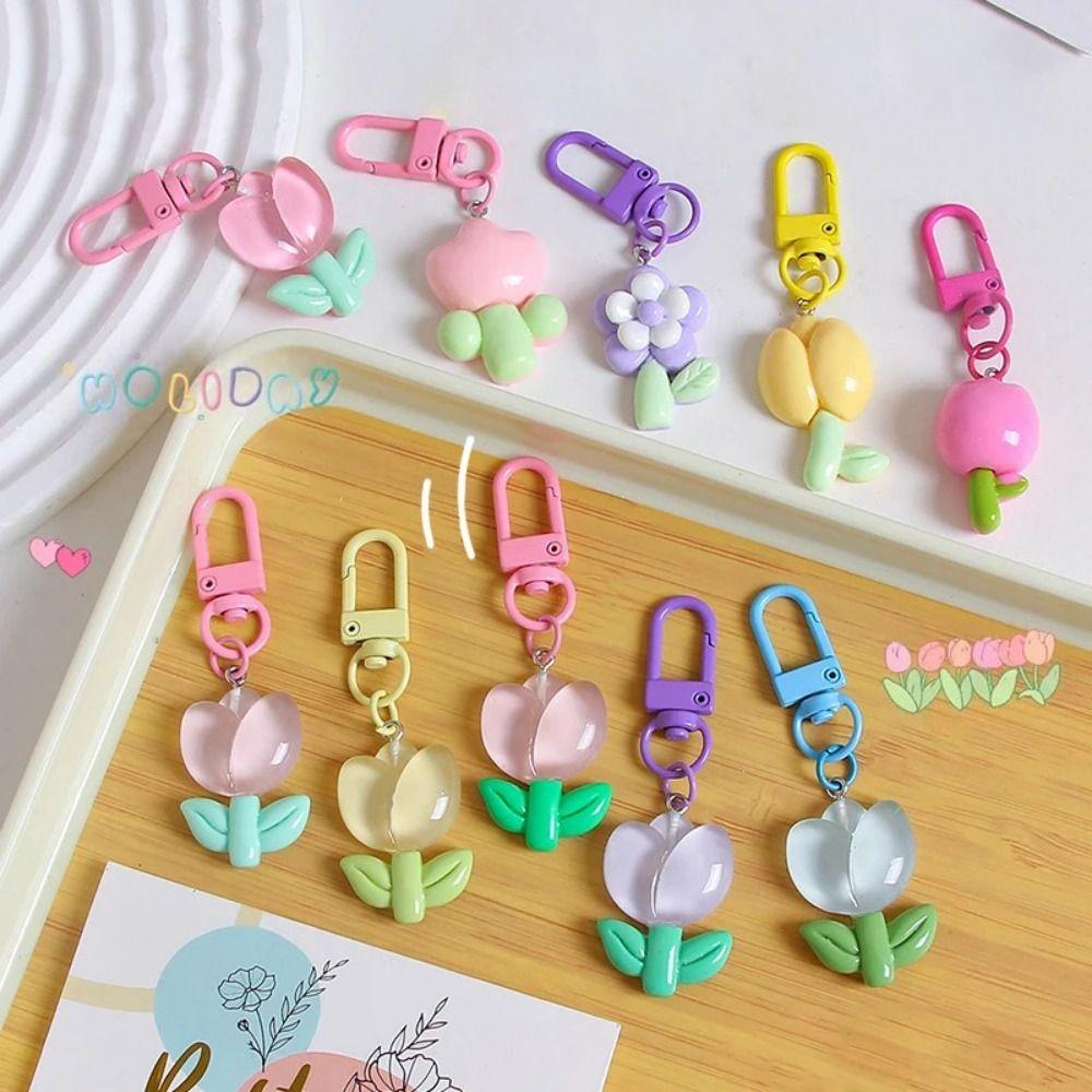 Candy Color Resin Tulip Keyring Resin Resin Flower Pendant Tulip Flower Keychain Backpack Decor light pink-Flower
Candy Color Resin Tulip Keyring Resin Resin Flower Pendant Tulip Flower Keychain Backpack Decor light pink-Flower