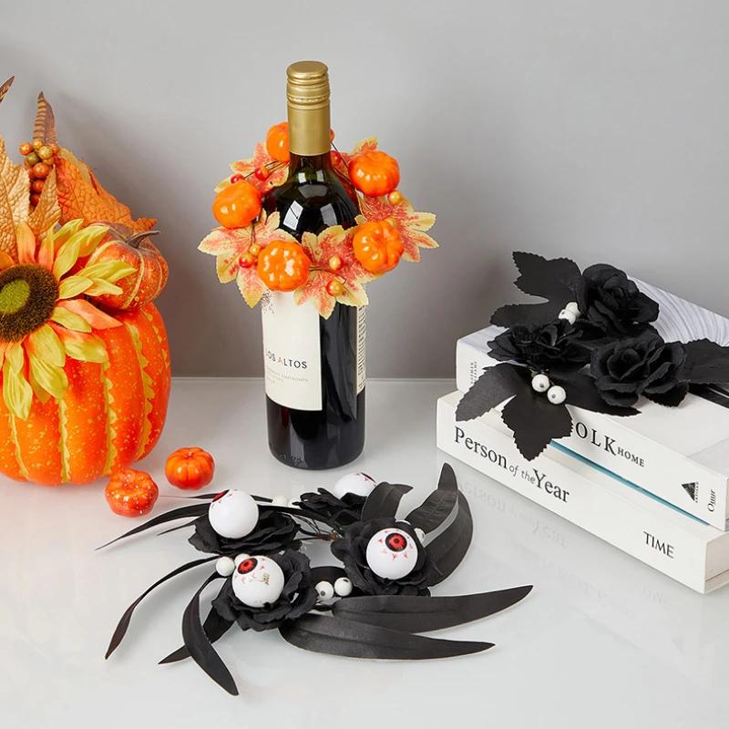 Halloween Candlestick Decoration Wreath Thanksgiving Autumn Harvest Maple Leaf Black Rose Pumpkin Candle Wreath Party Supplies
Halloween Candlestick Decoration Wreath Thanksgiving Autumn Harvest Maple Leaf Black Rose Pumpkin Candle Wreath Party Supplies