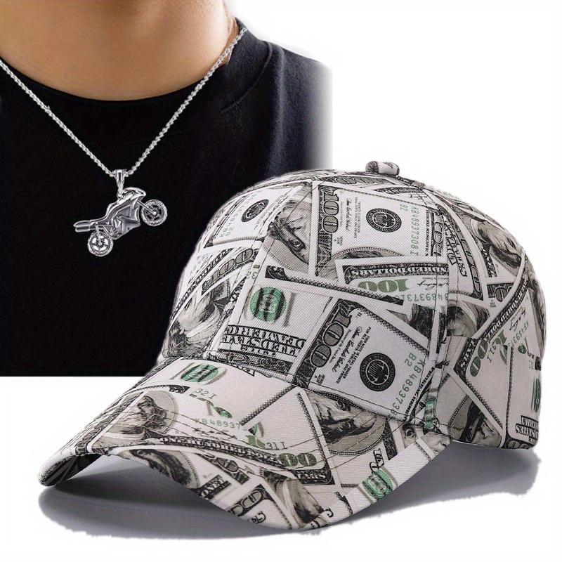 2 шт. Мужская женская спортивная бейсболка, ожерелье, доллары США, модная повседневная кепка с солнцезащитным козырьком, кепка с утиным язычком, ожерелье с подвеской в виде мотоцикла, хип-хоп, кепка для пары
2 шт. Мужская женская спортивная бейсболка, ожерелье, доллары США, модная повседневная кепка с солнцезащитным козырьком, кепка с утиным язычком, ожерелье с подвеской в виде мотоцикла, хип-хоп, кепка для пары