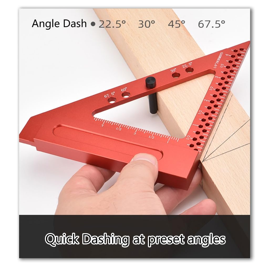 Woodworking Multi Angle Hole Ruler Aluminum Alloy Carpenter Precision Marking Tool Type A
Woodworking Multi Angle Hole Ruler Aluminum Alloy Carpenter Precision Marking Tool Type A