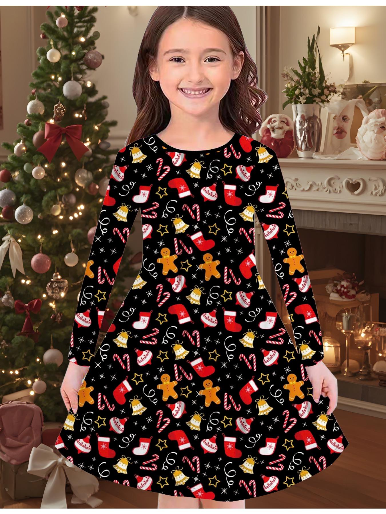 Модна осінньо-зимова сукня для дівчаток, 3D різдвяний принт, кругла горловина, довга дитяча футболка-сукня, повсякденна універсальна, різдвяний одяг 170
Модна осінньо-зимова сукня для дівчаток, 3D різдвяний принт, кругла горловина, довга дитяча футболка-сукня, повсякденна універсальна, різдвяний одяг 170