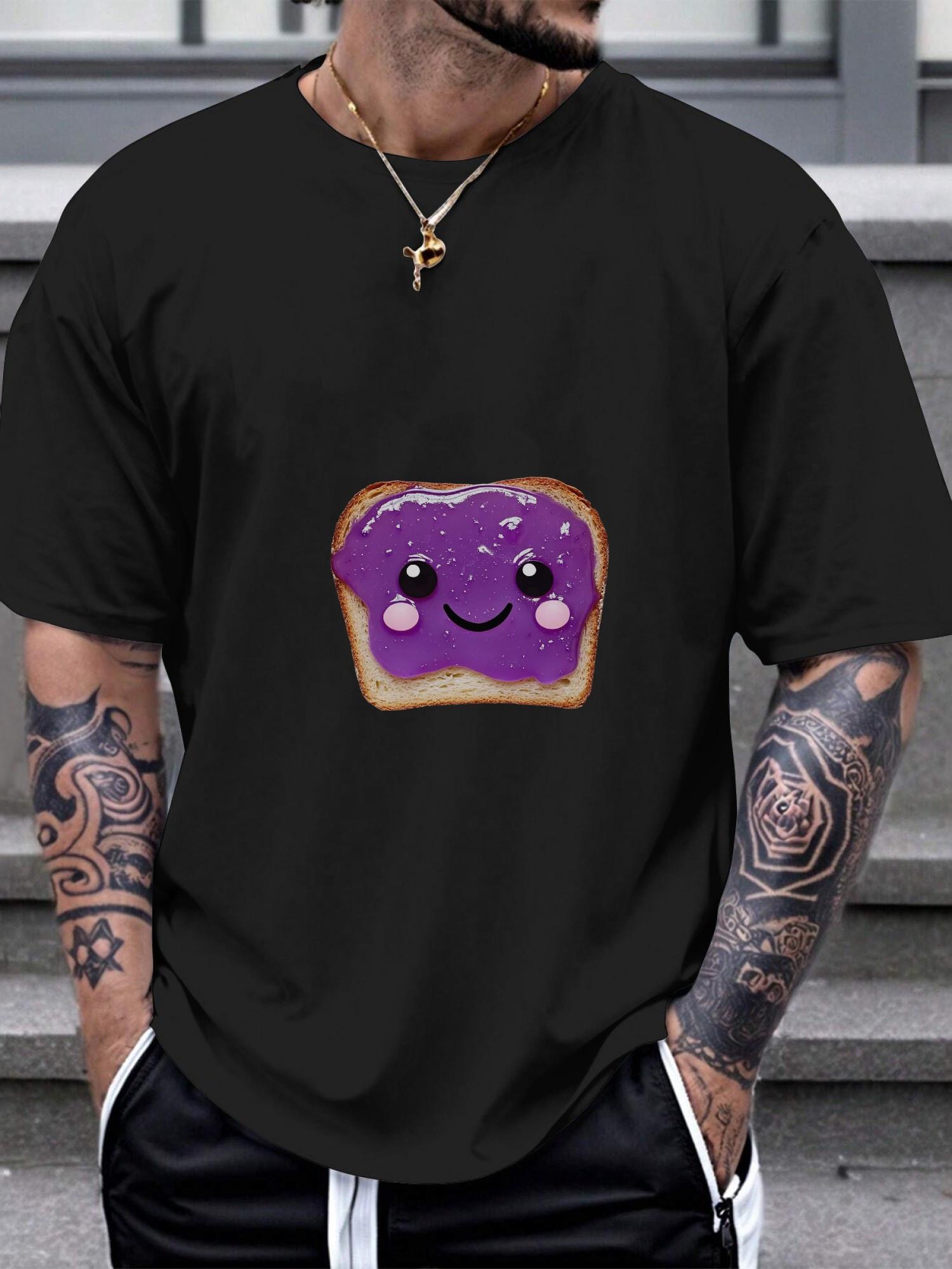 1pc Smiling Face Cute Purple Jelly Spread Slice of Bread Graphic T-shirt XL
1pc Smiling Face Cute Purple Jelly Spread Slice of Bread Graphic T-shirt XL