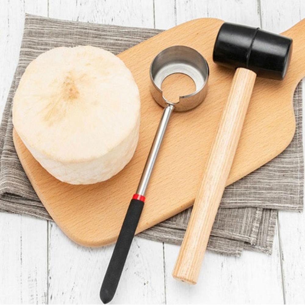 Stainless Steel Cooking N1N Coconut Shell Puncher Coconut Opening Tool Set Hammer Coconut Opener 1 Set
Stainless Steel Cooking N1N Coconut Shell Puncher Coconut Opening Tool Set Hammer Coconut Opener 1 Set