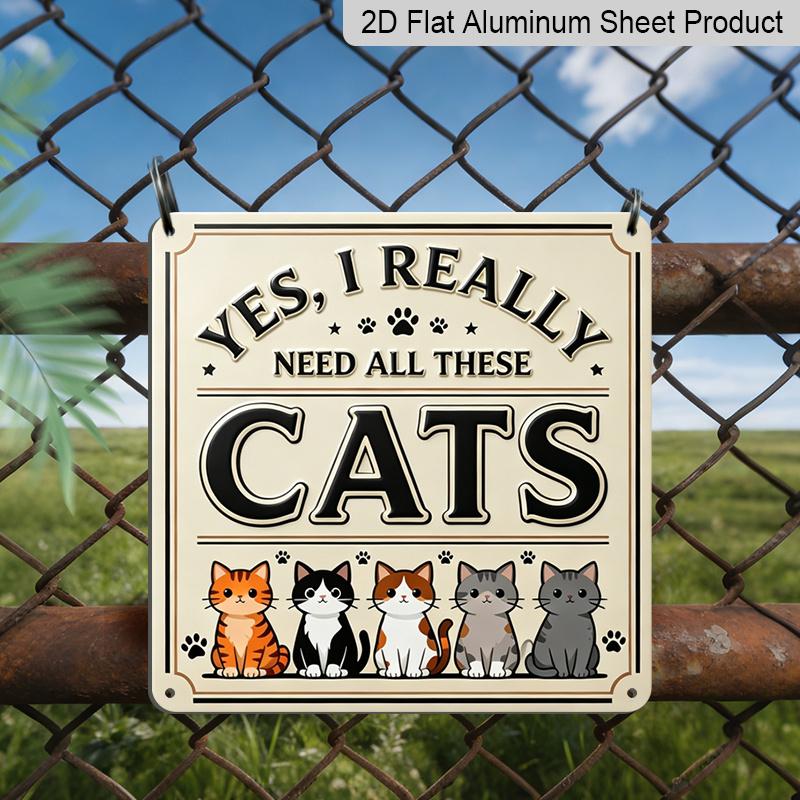 2D Flat - 1pc, Vintage Metal Aluminum Decorative Sign, Humorous Slogan for Cat Lovers, Retro Wall Decor, Home Decoration Suitable for Porches 20*20cm
2D Flat - 1pc, Vintage Metal Aluminum Decorative Sign, Humorous Slogan for Cat Lovers, Retro Wall Decor, Home Decoration Suitable for Porches 20*20cm