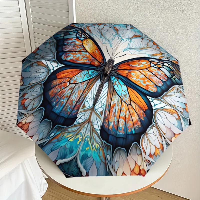1pc Butterfly Stained Glass Mandala Umbrella with Plastic Handle,Suitable for All Seasons Home Travel Outdoor UmbrellaDD167
1pc Butterfly Stained Glass Mandala Umbrella with Plastic Handle,Suitable for All Seasons Home Travel Outdoor UmbrellaDD167