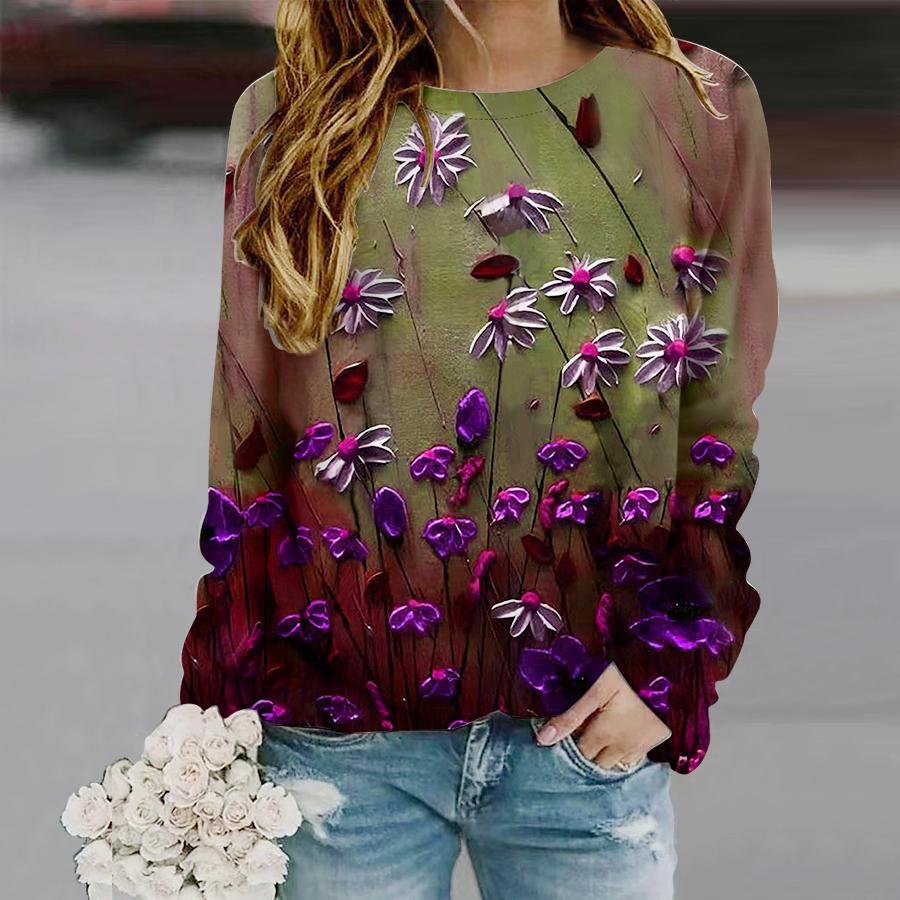 Топы для женщин с принтом масляной живописи и лаванды, с круглым вырезом и длинным рукавом, футболка на осень, облегающий женский топ с длинным рукавом 8XL циан
Топы для женщин с принтом масляной живописи и лаванды, с круглым вырезом и длинным рукавом, футболка на осень, облегающий женский топ с длинным рукавом 8XL циан