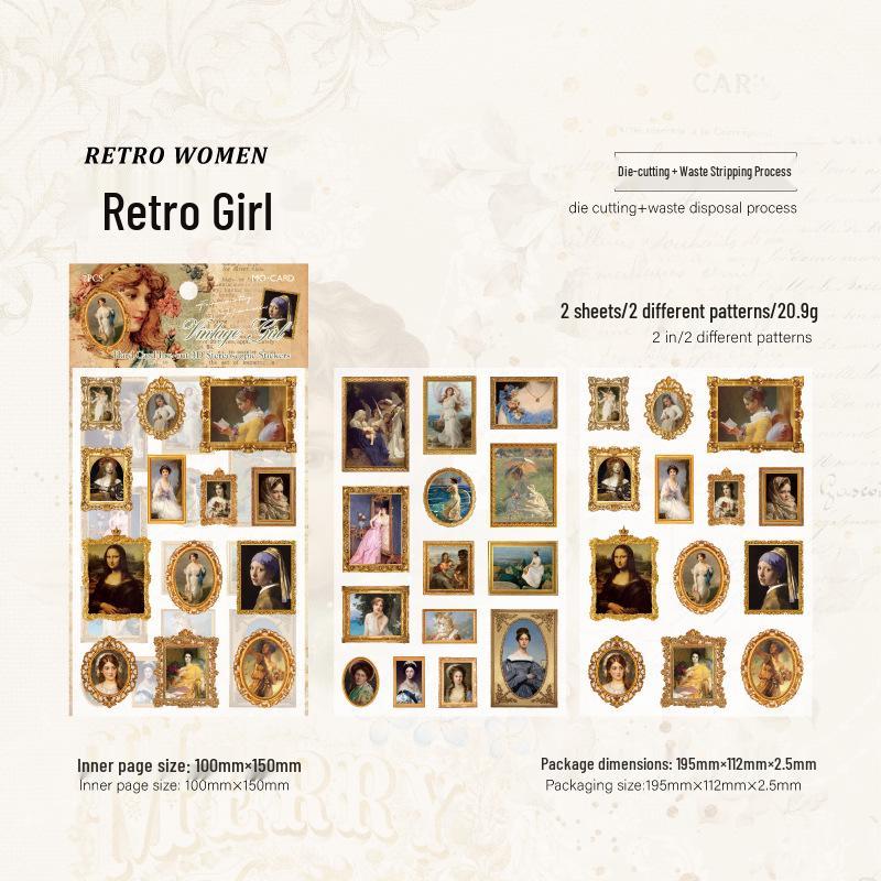 Momo 3D Die-Cut Sticker Set: Retro Art Museum Series (2 Sheets)
Momo 3D Die-Cut Sticker Set: Retro Art Museum Series (2 Sheets)