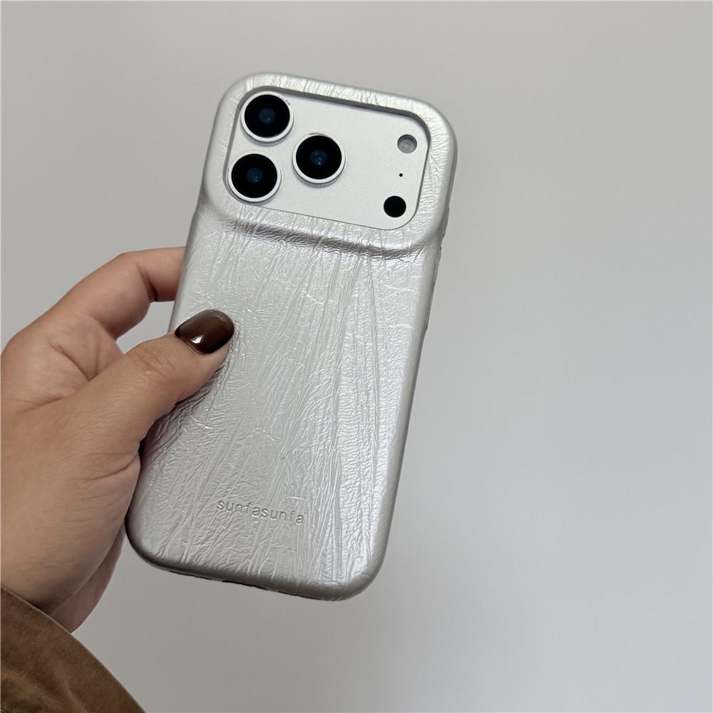 Elegant Silver Leather iPhone Case for 13/14/15/16 Pro Max and 17 Pro with High-End Style 13
Elegant Silver Leather iPhone Case for 13/14/15/16 Pro Max and 17 Pro with High-End Style 13