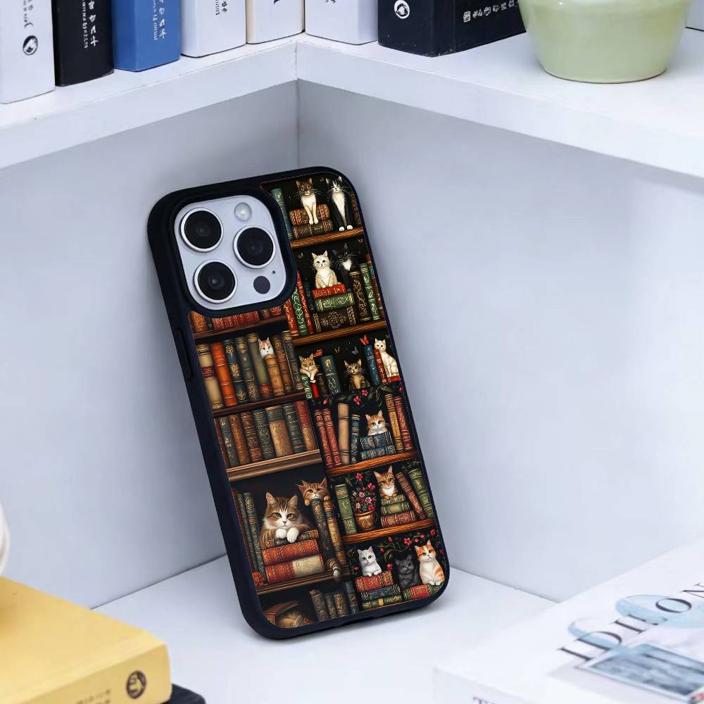 Vintage Bookshelf Kitten Phone Case For iPhone17,16,15,14,13 Plus,Pro Max Magnetic For Magsafe Wireless Charging iPhone11
Vintage Bookshelf Kitten Phone Case For iPhone17,16,15,14,13 Plus,Pro Max Magnetic For Magsafe Wireless Charging iPhone11