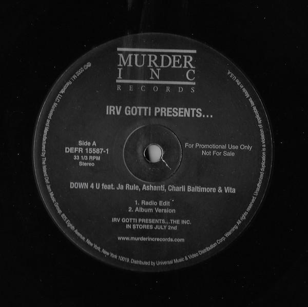 12inch Record IRV GOTTI, JA RULE, ASHANTI, VITA & - Down 4 U DEFR155871 Murder Inc Reco 2002 US Rap & Hip-Hop/R&B Used
12inch Record IRV GOTTI, JA RULE, ASHANTI, VITA & - Down 4 U DEFR155871 Murder Inc Reco 2002 US Rap & Hip-Hop/R&B Used