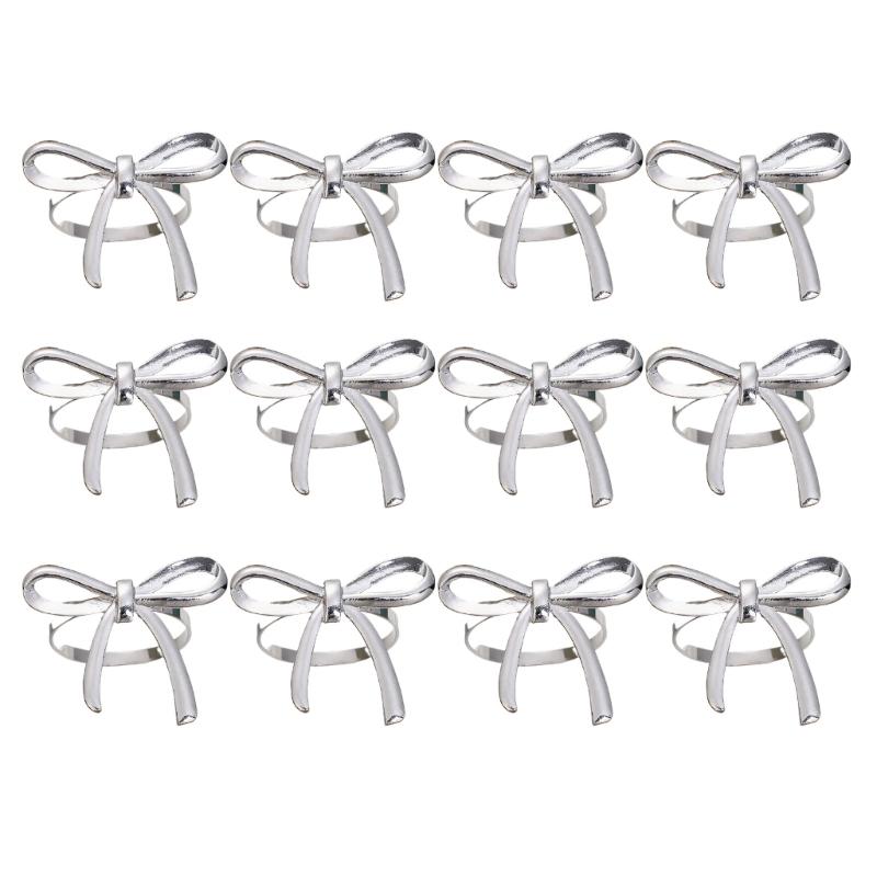 12Pcs Creative Bows Shape Napkin Holders Metal Napkin Rings Perfect For Weddings Parties And Fine Dining Celebration
12Pcs Creative Bows Shape Napkin Holders Metal Napkin Rings Perfect For Weddings Parties And Fine Dining Celebration