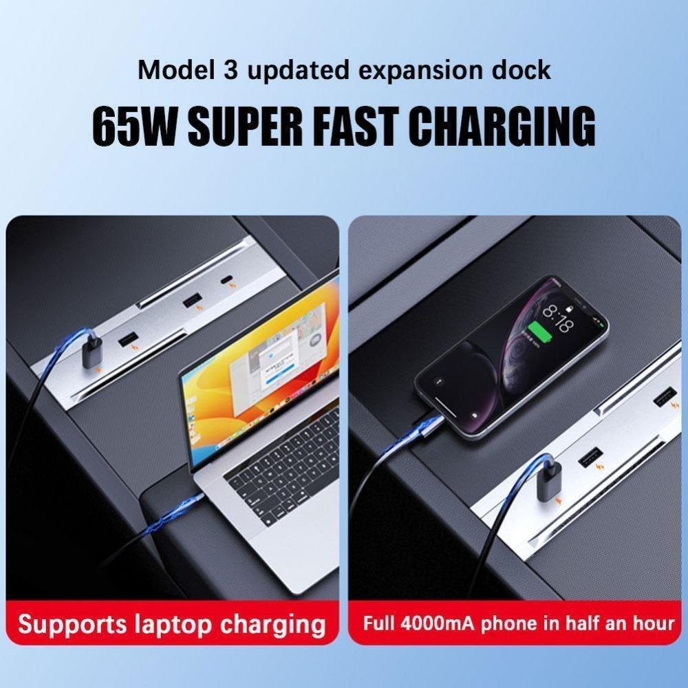 Multifunctional USB 4 Ports Hub Embedded Installation Docking Station USB Hub for Tesla Model 3
Multifunctional USB 4 Ports Hub Embedded Installation Docking Station USB Hub for Tesla Model 3
