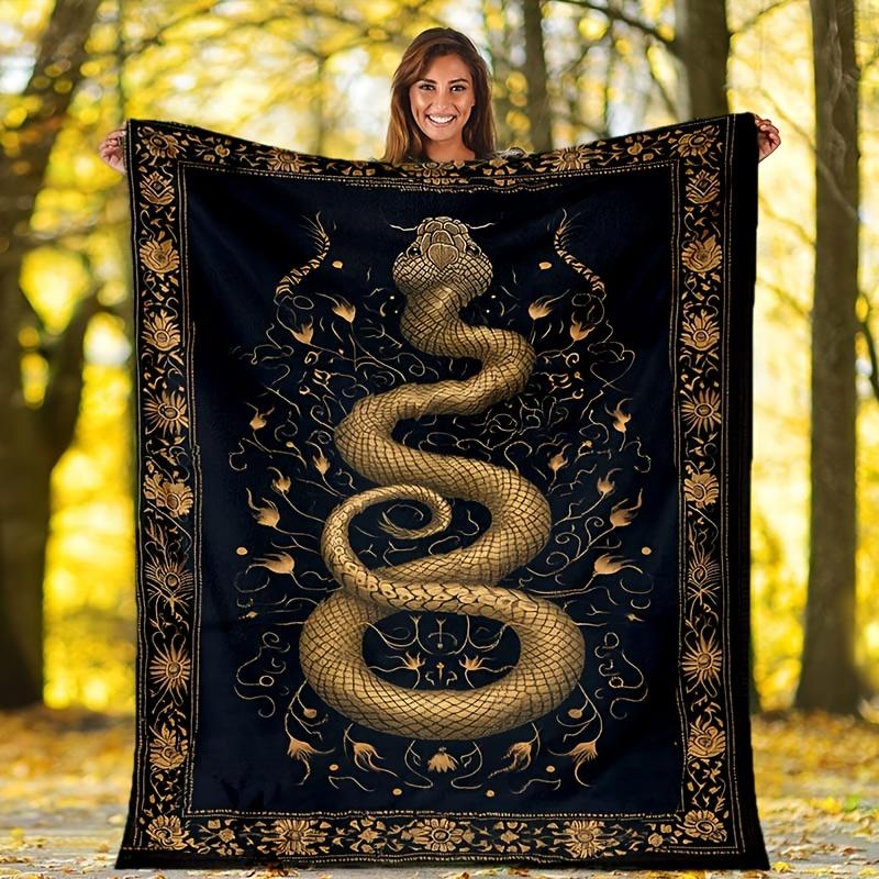 1pc Snake Print Blanket, Soft Warm Throw Blanket Nap Blanket for Couch Sofa Office Bed Camping Travel, Multi-purpose Gift Blanket 130cmx150cm
1pc Snake Print Blanket, Soft Warm Throw Blanket Nap Blanket for Couch Sofa Office Bed Camping Travel, Multi-purpose Gift Blanket 130cmx150cm