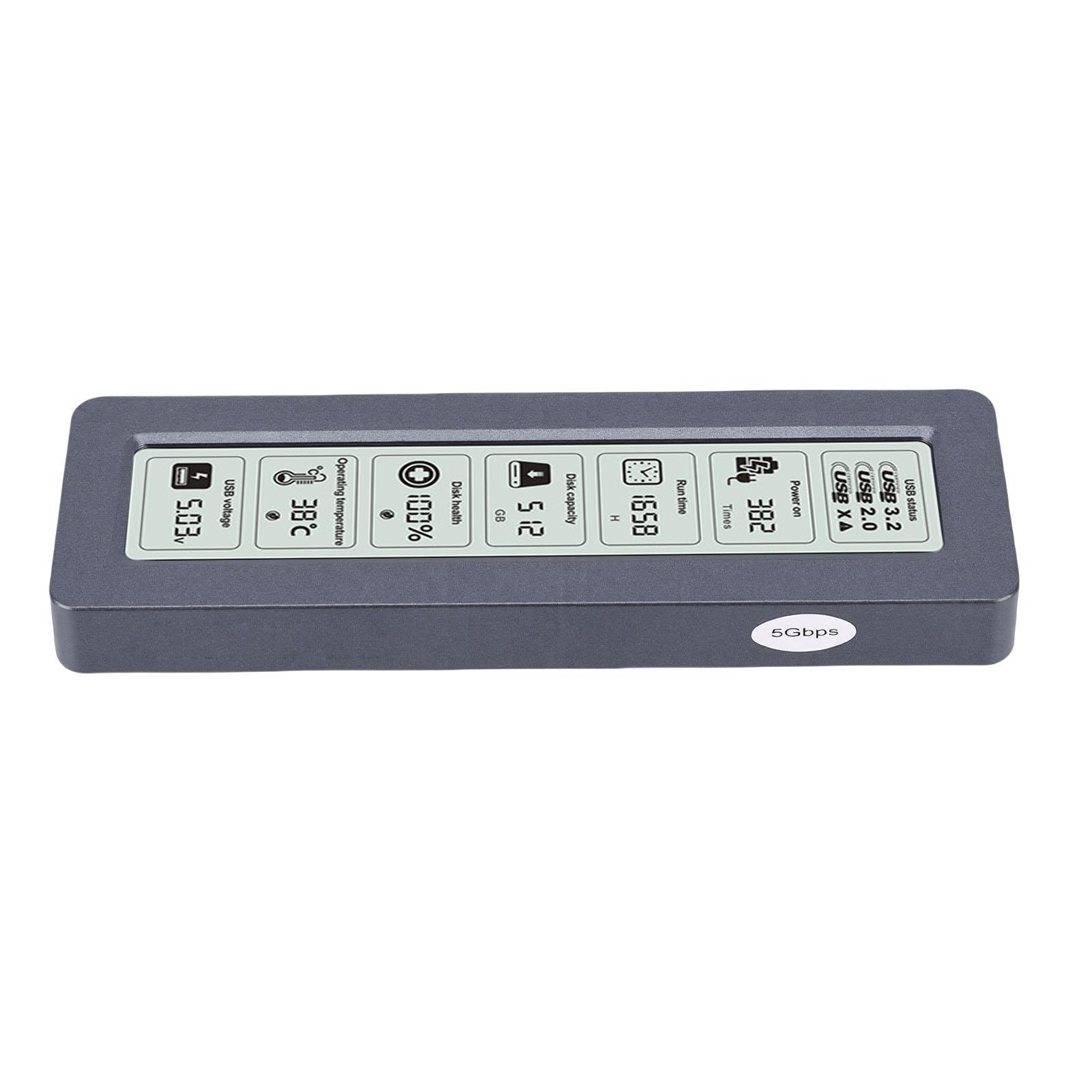 SSD Enclosure Screen Display 10Gbps USB 3.2 Gen 2 Type C Solid State Drive Enclosure for 2280 SSDs
SSD Enclosure Screen Display 10Gbps USB 3.2 Gen 2 Type C Solid State Drive Enclosure for 2280 SSDs