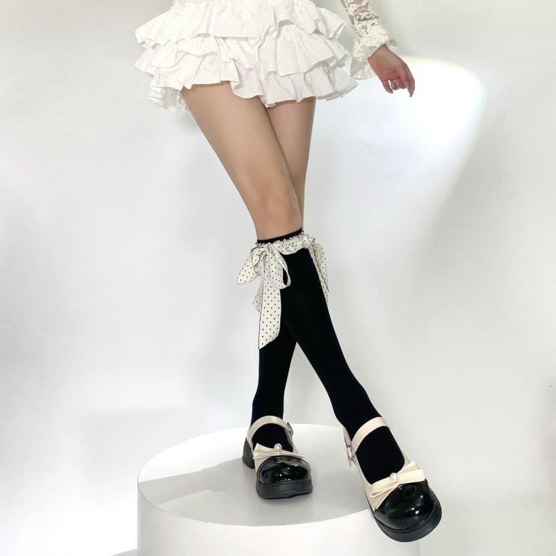 Sweet Jk Girl Polka Dot Ribbon Bow Lace Tube Socks Cute Lolita Stack Socks Calf Socks One size fits all
Sweet Jk Girl Polka Dot Ribbon Bow Lace Tube Socks Cute Lolita Stack Socks Calf Socks One size fits all