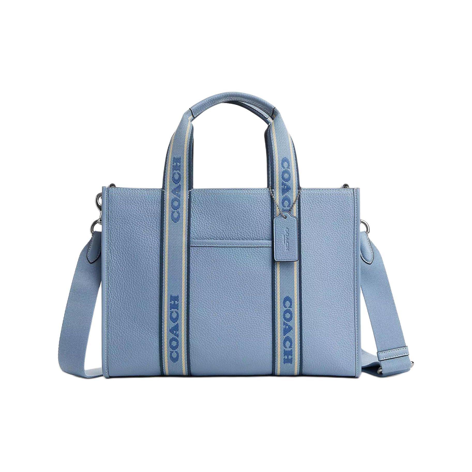 Coach Smith 32 Logo Print Pebble Leather Tote Bag Women tote Silver Cornflower-Blue Multicolor CM067-SVM6A Basic Set (Bag+Dust Bag)
Coach Smith 32 Logo Print Pebble Leather Tote Bag Women tote Silver Cornflower-Blue Multicolor CM067-SVM6A Basic Set (Bag+Dust Bag)