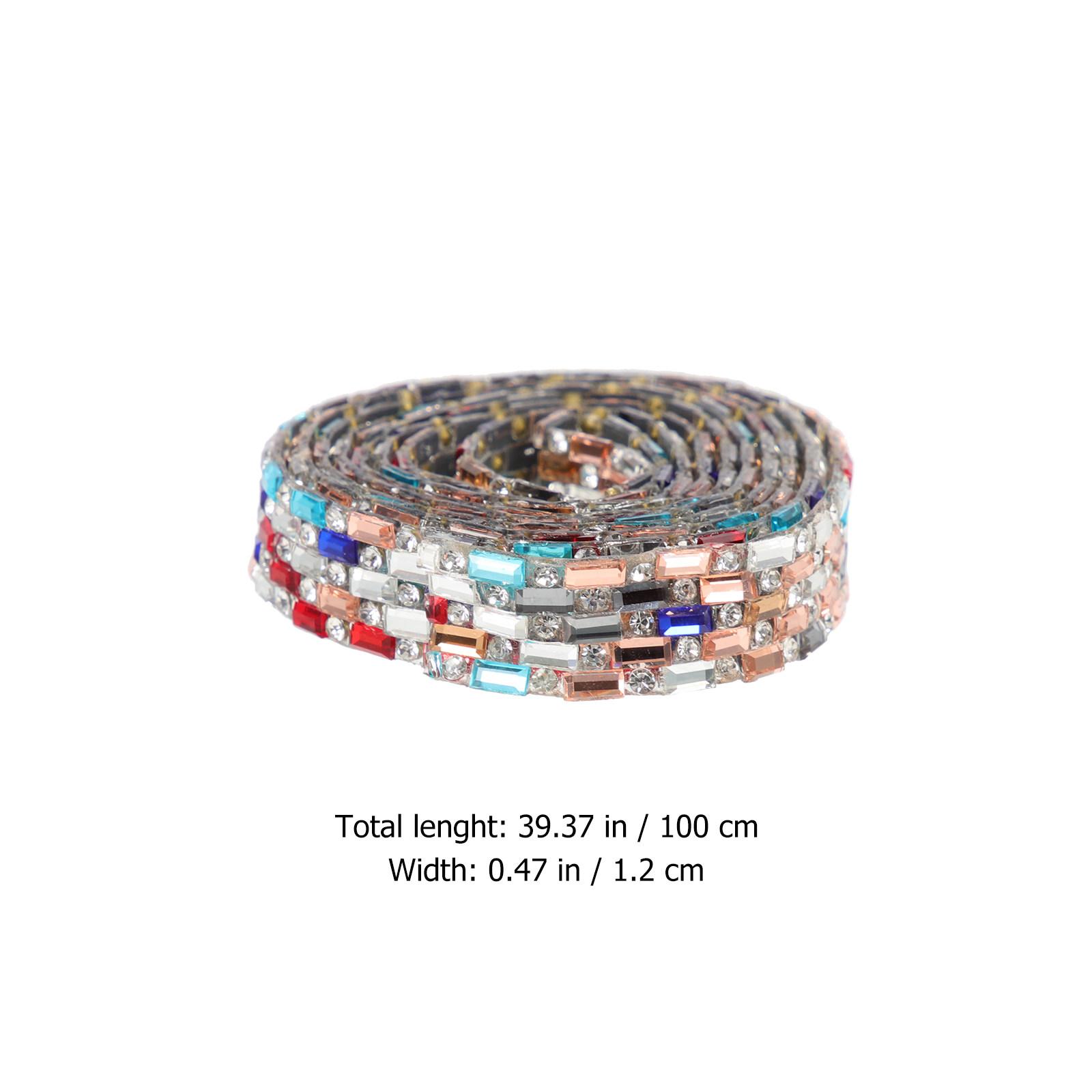 Self Adhesive Rhinestone Ribbon 1 Roll Delicate Clothing Trim for DIY Decor Crafts Exquisite Wear-Resistant Sparkly Accessory
Self Adhesive Rhinestone Ribbon 1 Roll Delicate Clothing Trim for DIY Decor Crafts Exquisite Wear-Resistant Sparkly Accessory