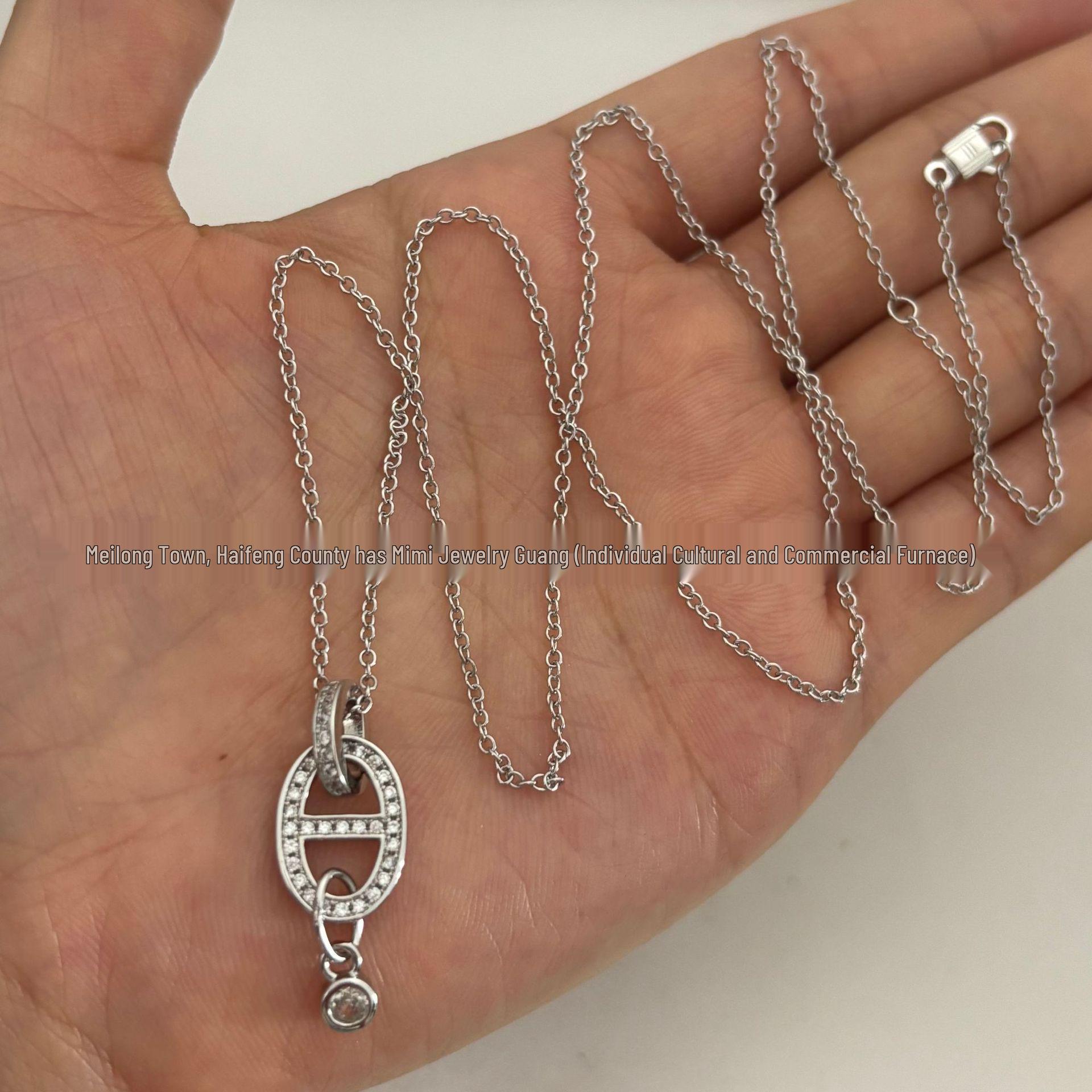 Luxurious Diamond Pig Nose Tassel Pendant Necklace - High-End Clavicle Chain with Elegant Design.
Luxurious Diamond Pig Nose Tassel Pendant Necklace - High-End Clavicle Chain with Elegant Design.