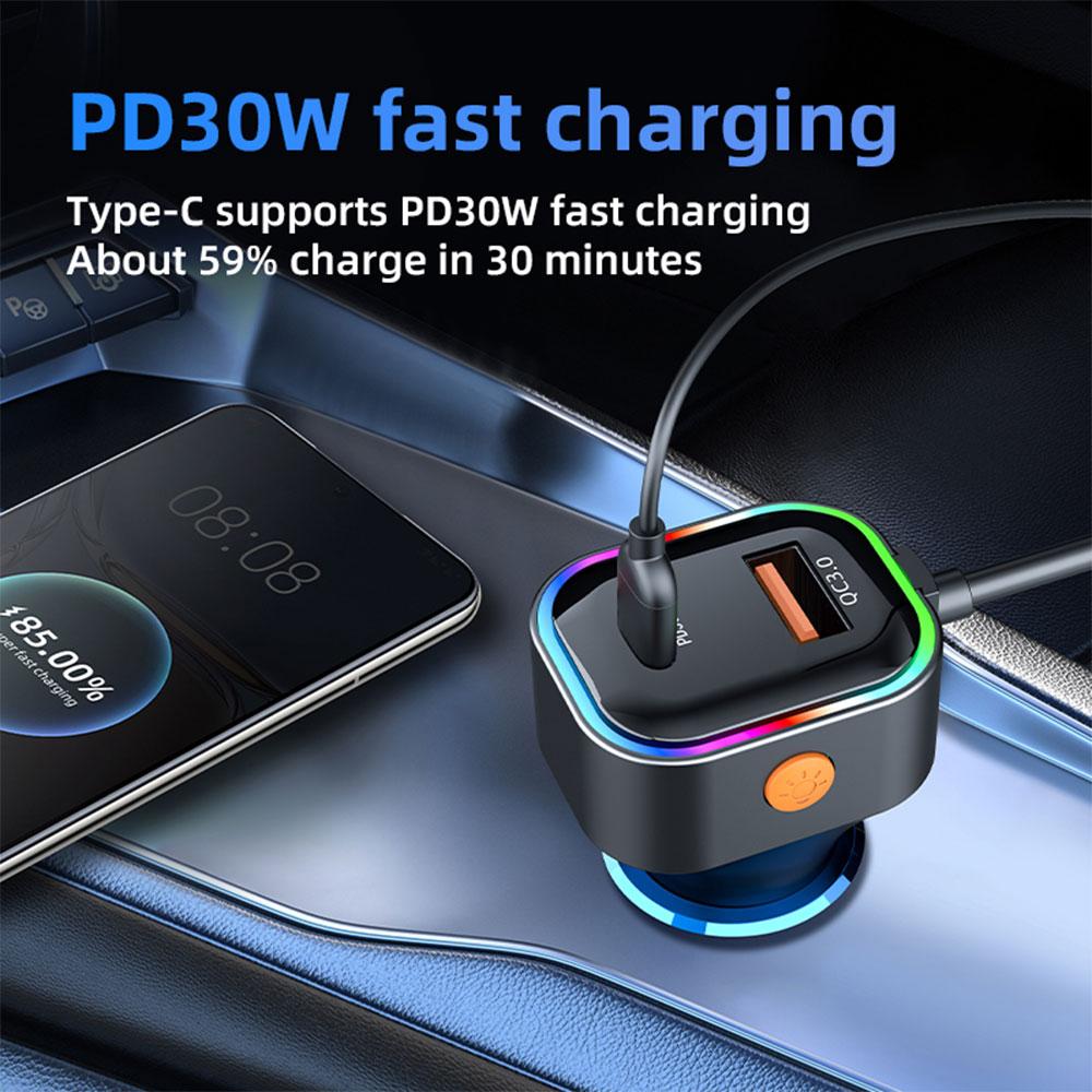 100W Car Charger with Back Row Charge Three USB Car Phone Charger Type-C PD Fast Charging For IPhone Xiaomi Huawei Samsung
100W Car Charger with Back Row Charge Three USB Car Phone Charger Type-C PD Fast Charging For IPhone Xiaomi Huawei Samsung