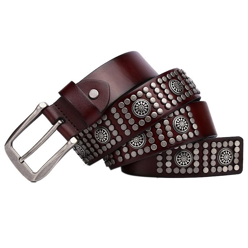 3.8cm Width Vintage Luxury Designer Punk Belts Men High Quality Top Grain Genuine Real Leather Waist Rivet Strap for Jeans 125cm кавовий
3.8cm Width Vintage Luxury Designer Punk Belts Men High Quality Top Grain Genuine Real Leather Waist Rivet Strap for Jeans 125cm кавовий