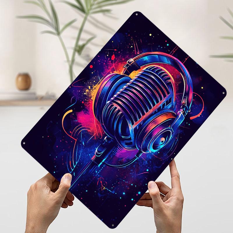 Retro Microphone With Headphones Tinplate Poster Customized Wall Art Vintage Retro Metal Signs for Apartment Decoration Room 7.9x11.8In(20x30cm)
Retro Microphone With Headphones Tinplate Poster Customized Wall Art Vintage Retro Metal Signs for Apartment Decoration Room 7.9x11.8In(20x30cm)