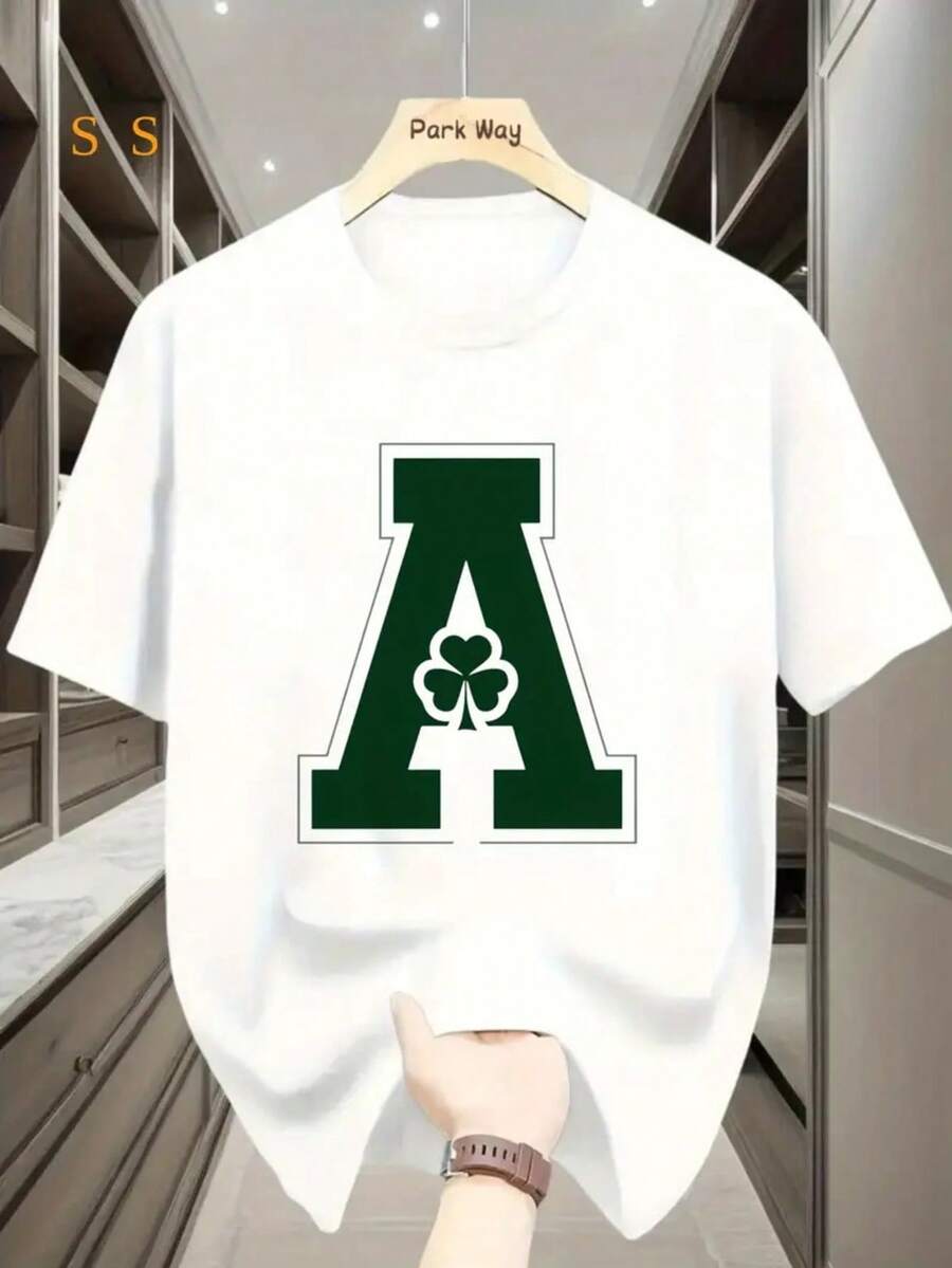Unisex s Black Cotton T-Shirt With A Green A And Trefoil Graphic Design XL
Unisex s Black Cotton T-Shirt With A Green A And Trefoil Graphic Design XL