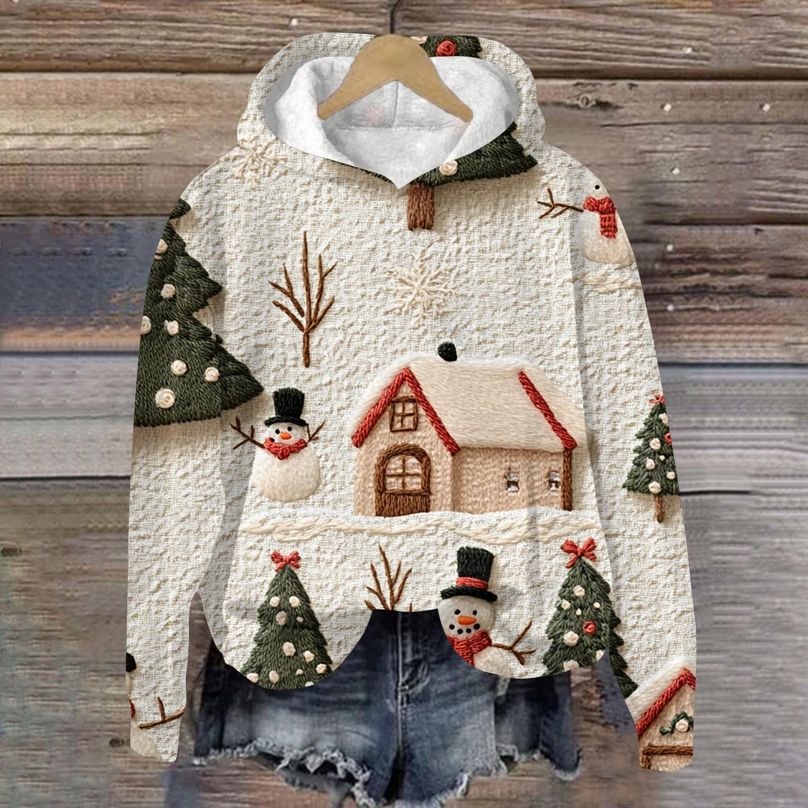 Женская модная повседневная толстовка с капюшоном и длинным рукавом с рождественским принтом XXXL бежевый
Женская модная повседневная толстовка с капюшоном и длинным рукавом с рождественским принтом XXXL бежевый