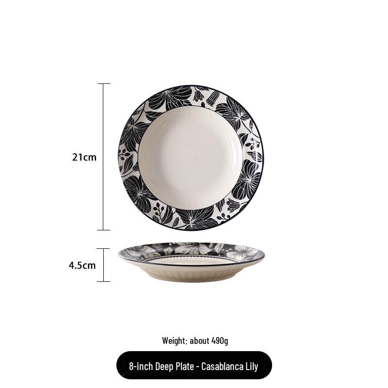 LISM Французская Ретро Цветочная Керамическая Глубокая Тарелка
LISM Французская Ретро Цветочная Керамическая Глубокая Тарелка