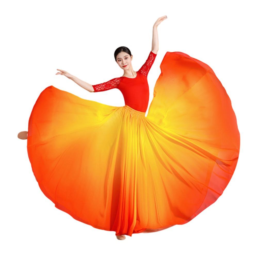 720 Degree Dance Training Skirt Gradient Color Retro Flamenco Dance Skirt Ballroom Dance Big Swing Classical Dance Skirt Dance L
720 Degree Dance Training Skirt Gradient Color Retro Flamenco Dance Skirt Ballroom Dance Big Swing Classical Dance Skirt Dance L