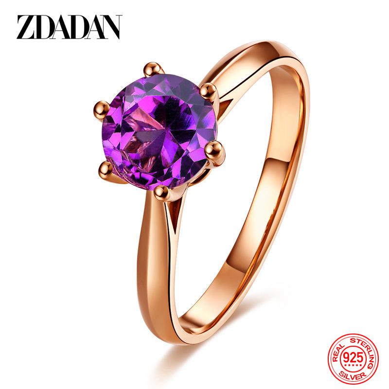 925 Sterling Silver Rose Gold Red Zircon Ring for Women Girls Fashion Jewelry resizable фіолетовий
925 Sterling Silver Rose Gold Red Zircon Ring for Women Girls Fashion Jewelry resizable фіолетовий