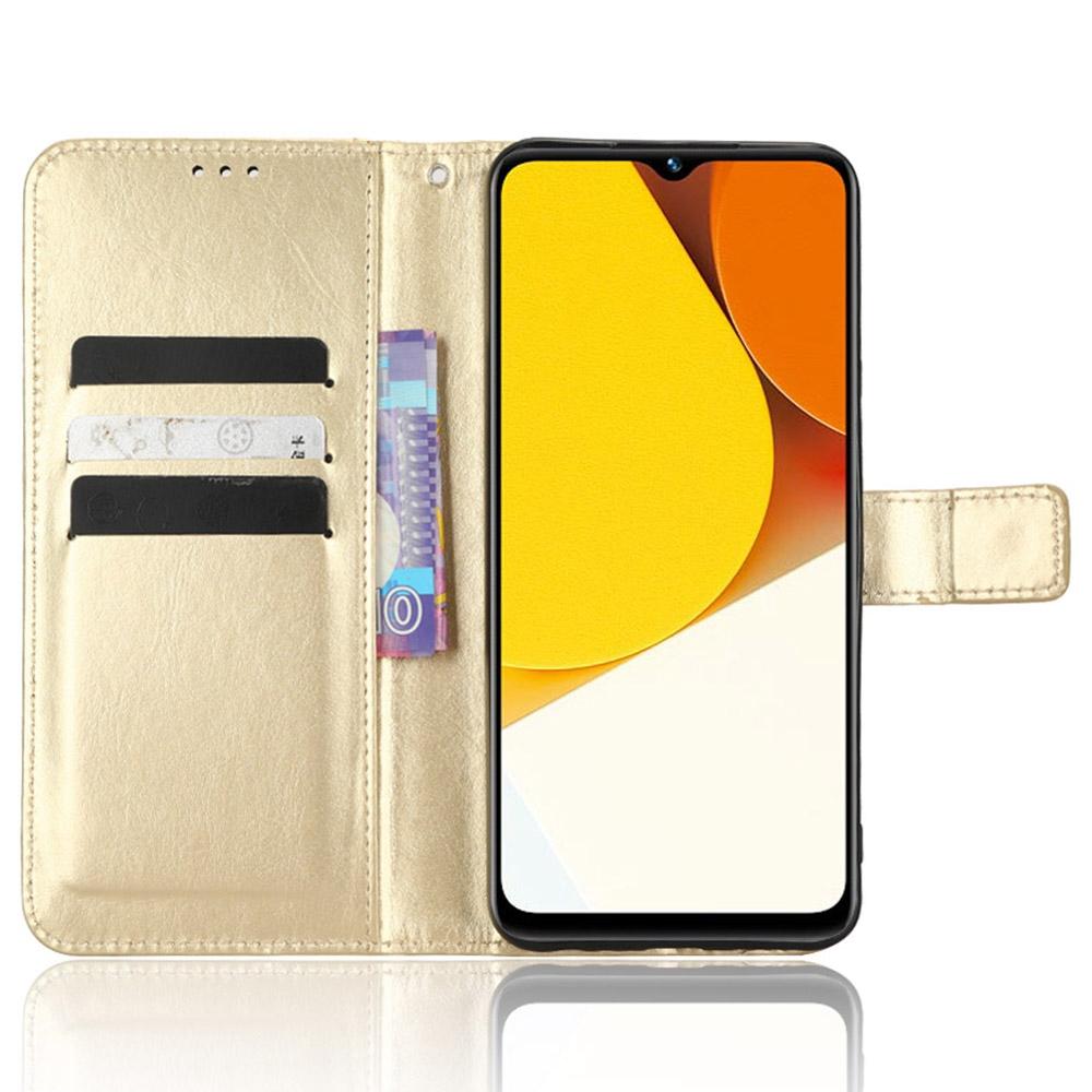 For vivo Y35 4G (2022)/Y22s 4G/Y22 4G PU Leather Shockproof Cellphone Case Crazy Horse Texture Flip Stand Wallet Cover Gold
For vivo Y35 4G (2022)/Y22s 4G/Y22 4G PU Leather Shockproof Cellphone Case Crazy Horse Texture Flip Stand Wallet Cover Gold