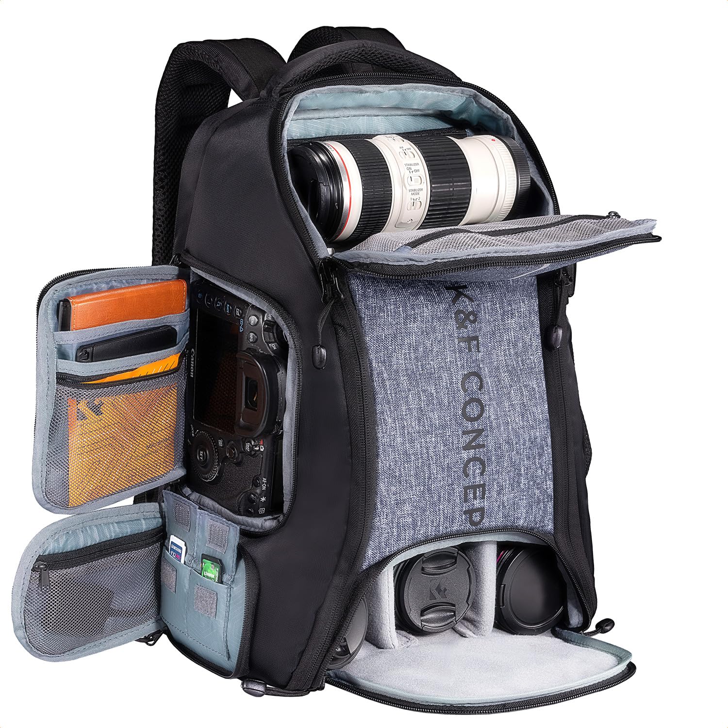 K&F Concept Camera Back Camera Backpack Rucksack Backpack Large Capacity 2 Air Chambers Stylish Can Be Used with Cameras such as Nikon Canon Sigma
K&F Concept Camera Back Camera Backpack Rucksack Backpack Large Capacity 2 Air Chambers Stylish Can Be Used with Cameras such as Nikon Canon Sigma