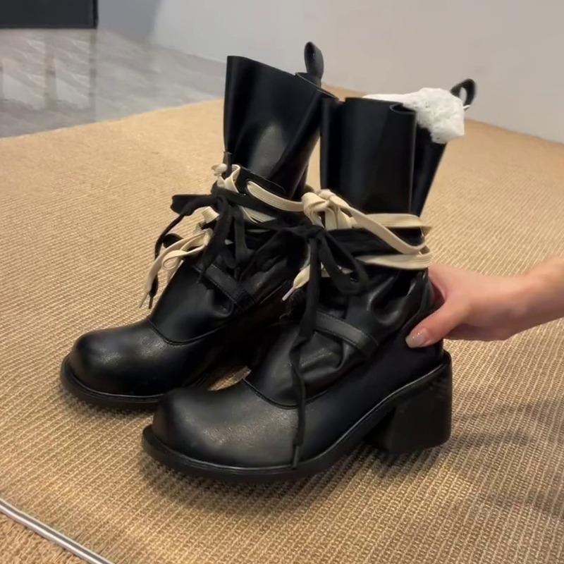 Retro Spice Girls Strap-on Martin Boots Thick-soled Height-increasing Medium Boots Women s Skinny British Short Motorcycle Boots 35 чёрный
Retro Spice Girls Strap-on Martin Boots Thick-soled Height-increasing Medium Boots Women s Skinny British Short Motorcycle Boots 35 чёрный