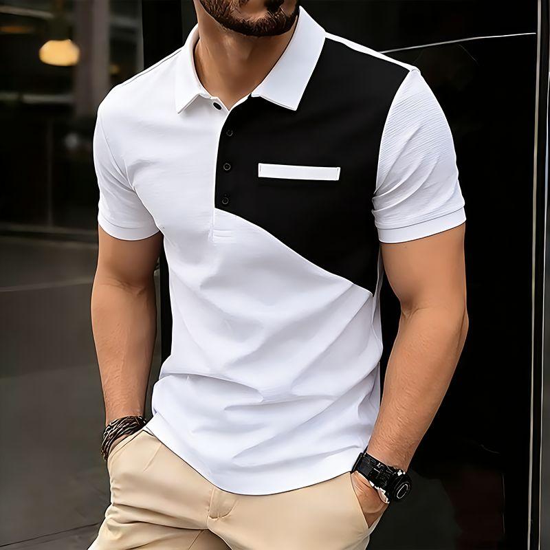 New Men s Short Sleeve Polo Shirt Color Block Streetwear Lapel Tshirts for Men Summer Jogging Sport Tops Loose Basic Splice Top L белый
New Men s Short Sleeve Polo Shirt Color Block Streetwear Lapel Tshirts for Men Summer Jogging Sport Tops Loose Basic Splice Top L белый